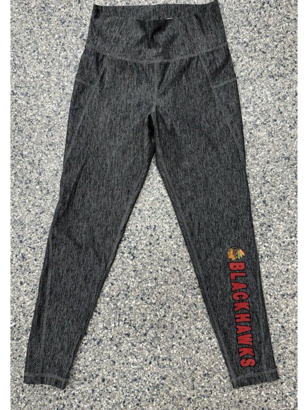 Concepts Sport Chicago Black Hawks Leggings Grey Logo On Leg Women’s Small